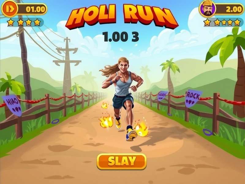 Holi Extreme Run gameplay screenshot