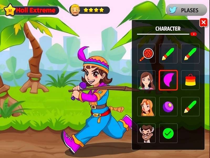 Holi Extreme Run character customization